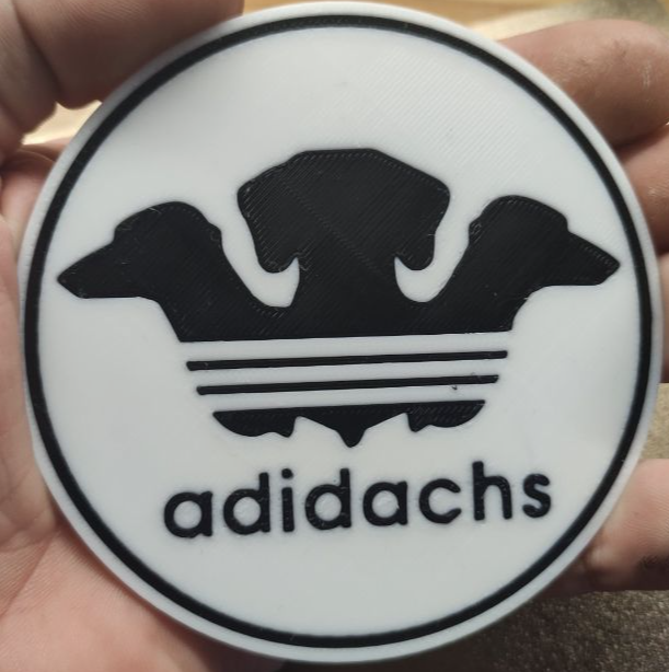 Adidachs - dachshund - wienerdog coaster