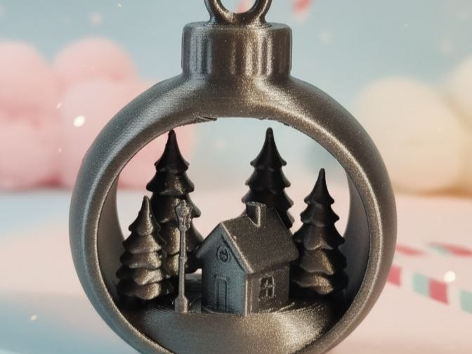Bola paisaje navideño