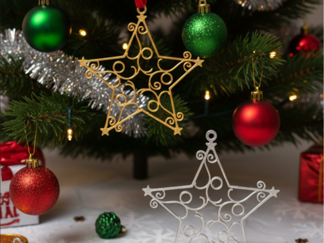 Unique Christmas Star Ornament & Decor Stand