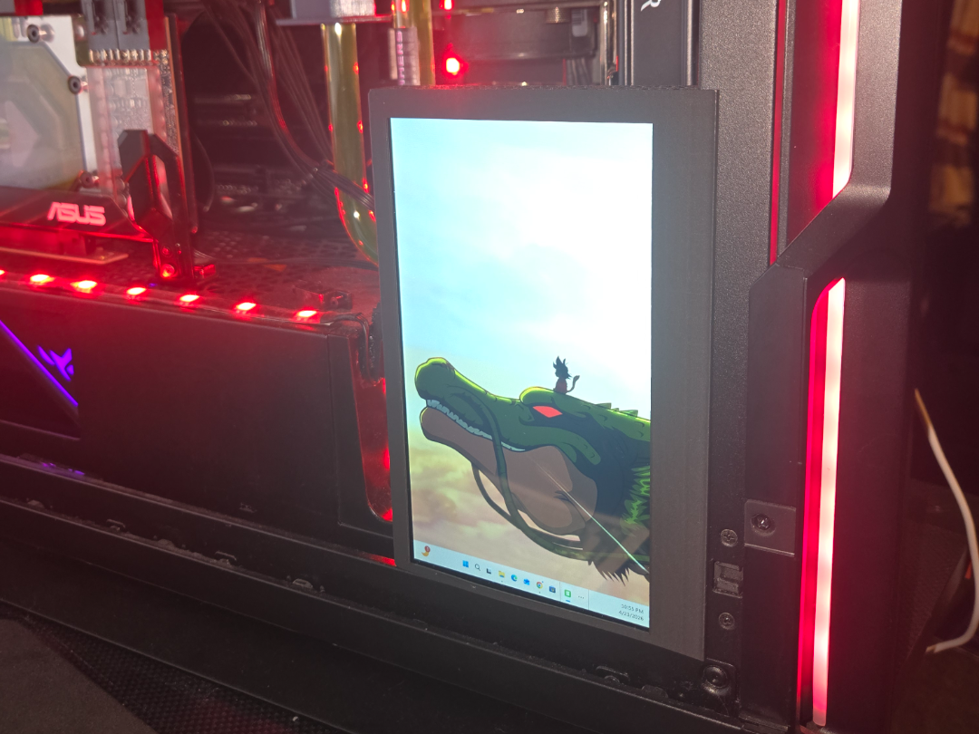 Ingcool 7in mini display mount for Corsair 5000t
