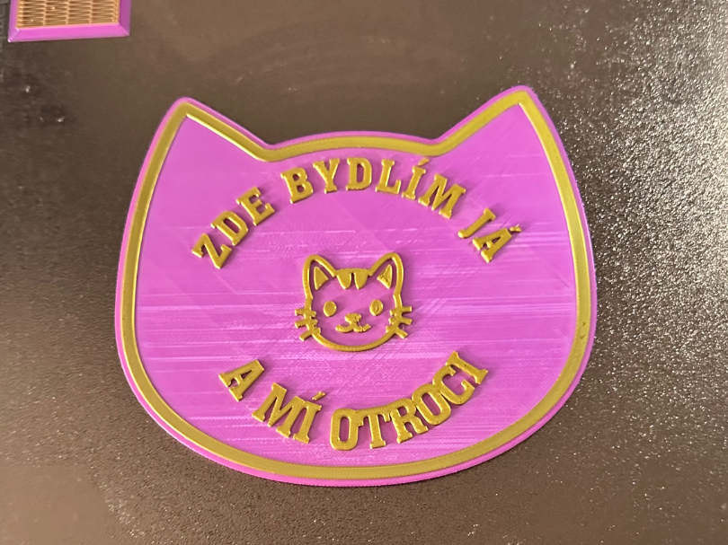 Cat sign (solo cat) - CZ text