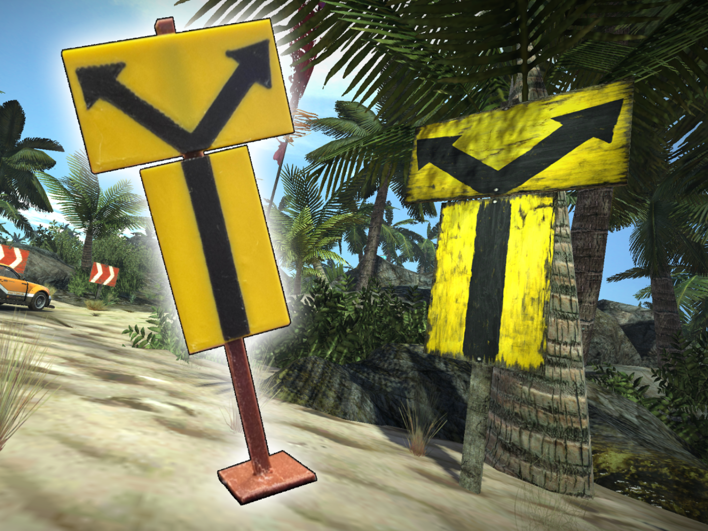 MotorStorm: Pacific Rift Split Arrow Sign