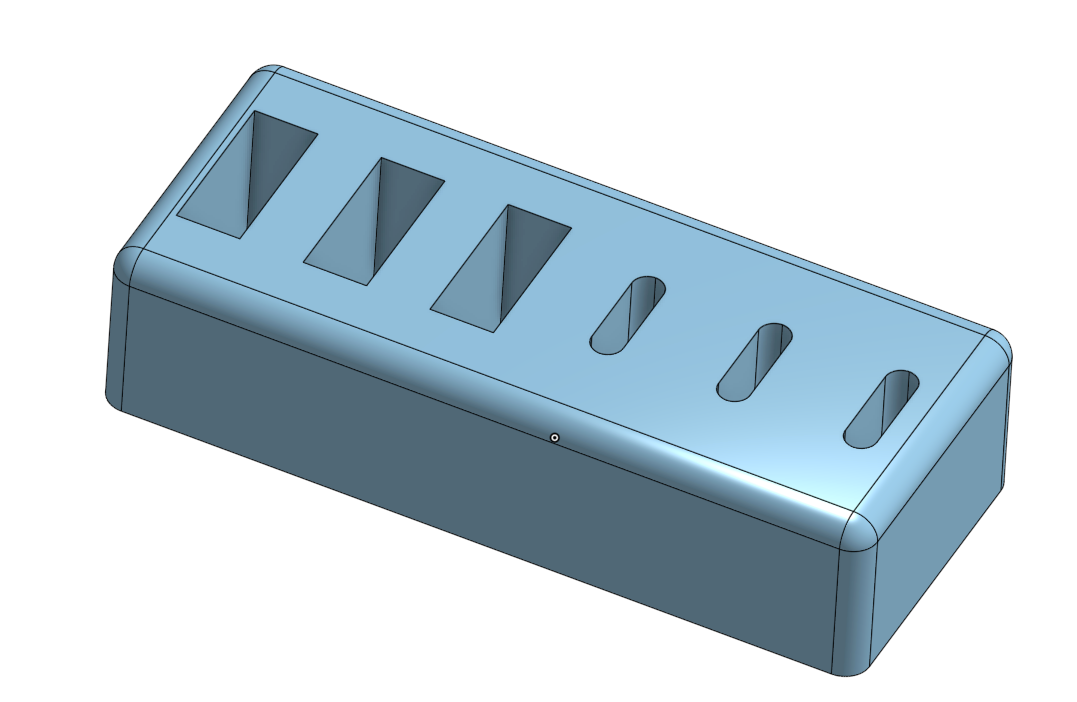 USB holder for 3 USB A and 3 USB C USB sticks