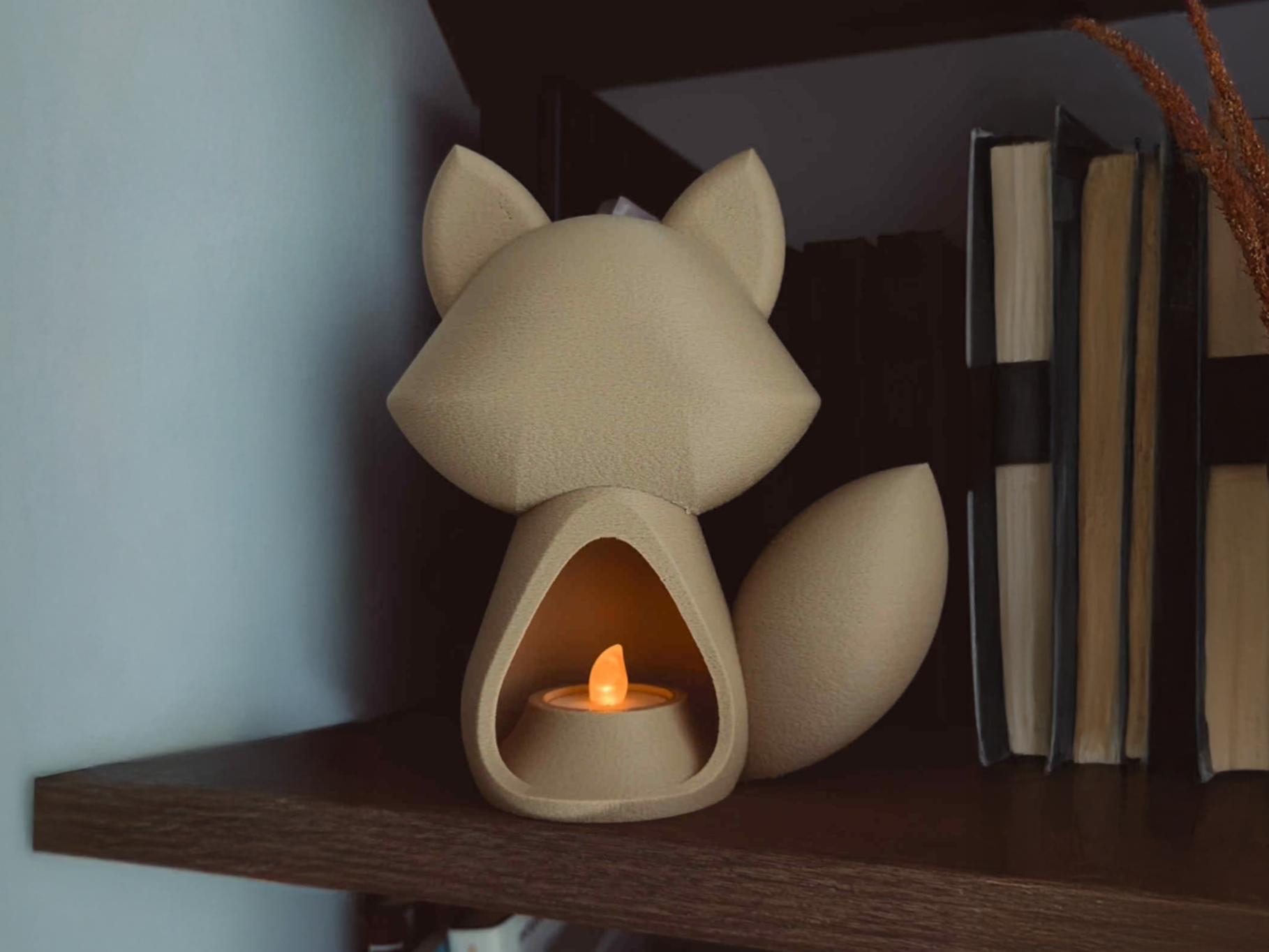 Fall Fox Tea Light