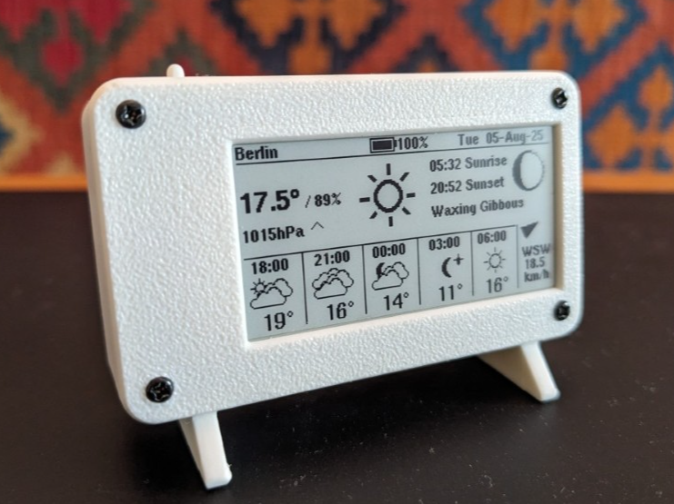 LilyGo 2.13" E-ink display housing with legs