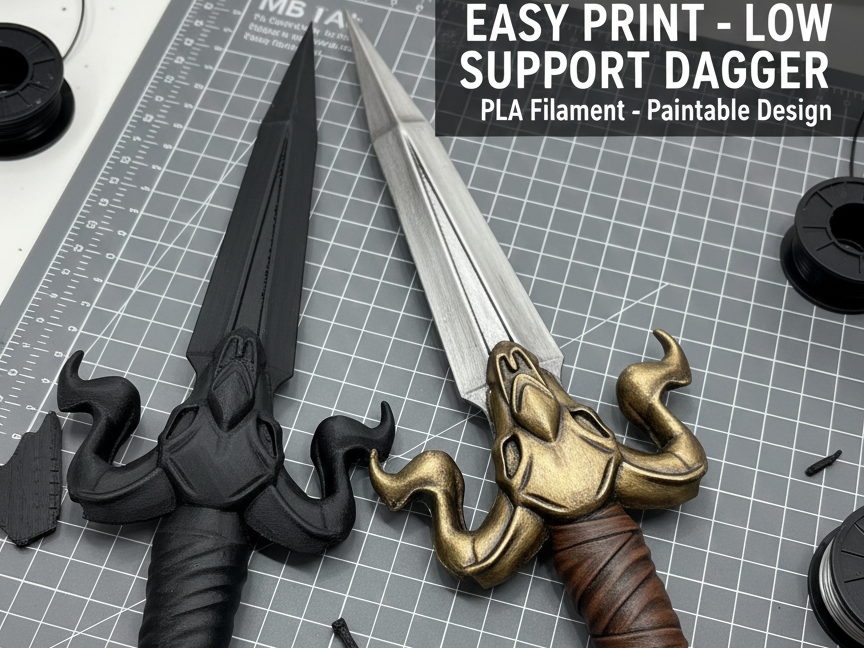 Infernal Goat Skull Dagger - Gothic Fantasy Art