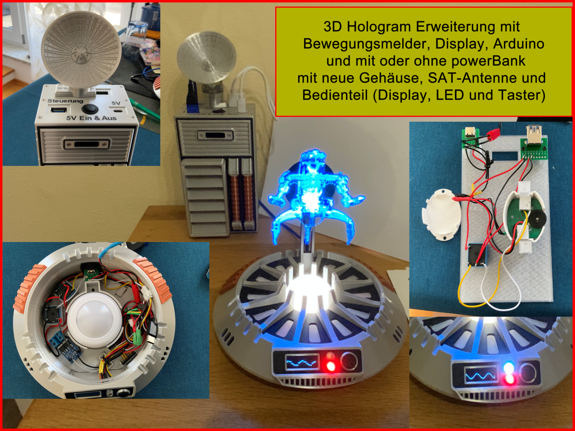 3D Hologram Star Wars Erweiterung & Elektronik