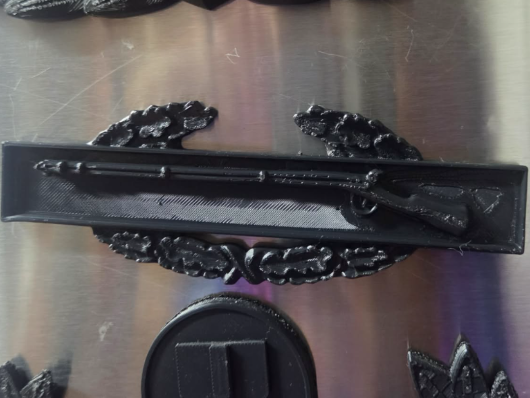 Magnetic Combat Infantry badge why is the sky blue