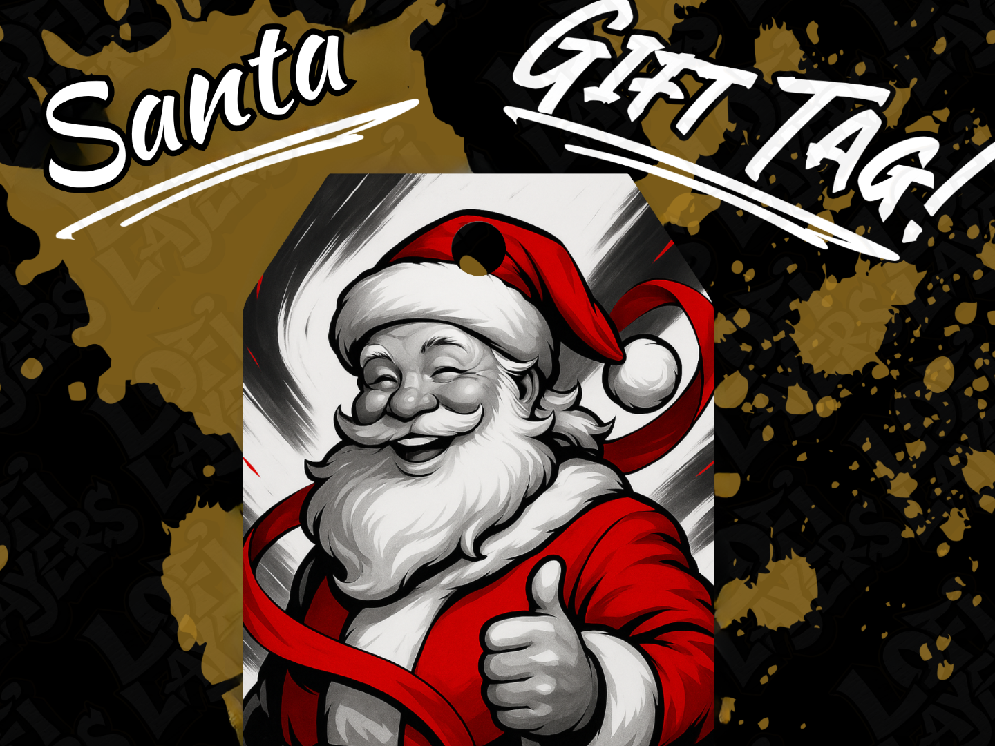 Santa Gift Tag Hueforge