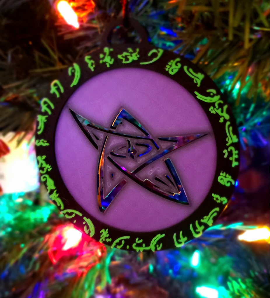 Lovecraftian Elder Sign Christmas Tree Ornament