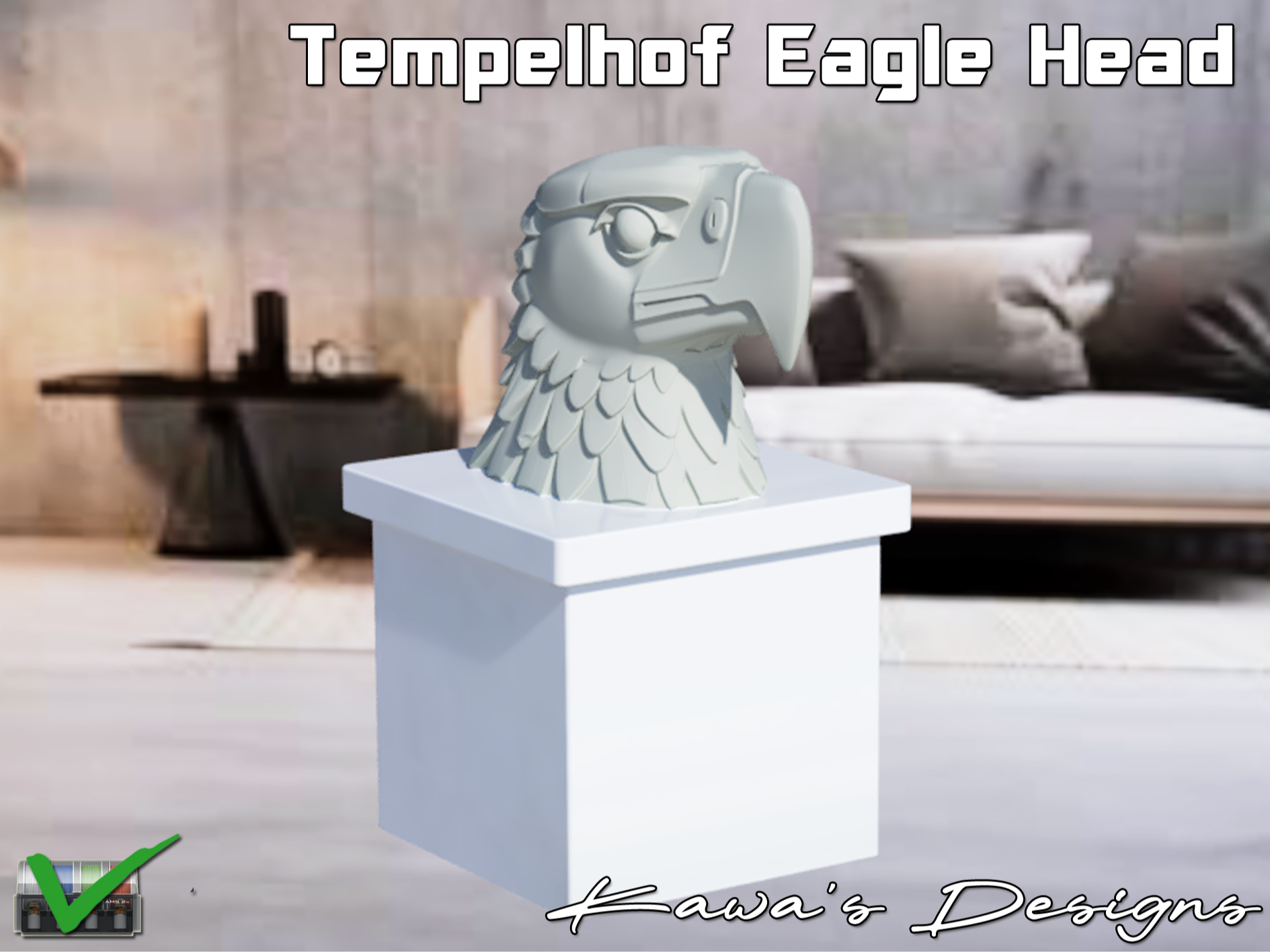 Tempelhof Airport Eagle Head Statue