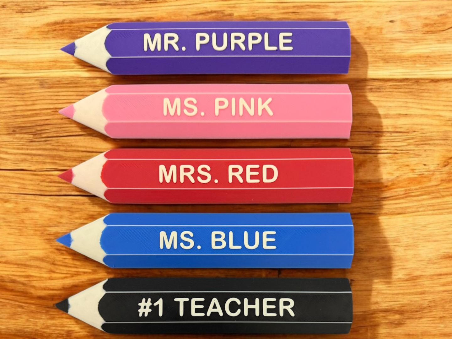 Customized Pencil Name Plate, Perfect for Teachers
