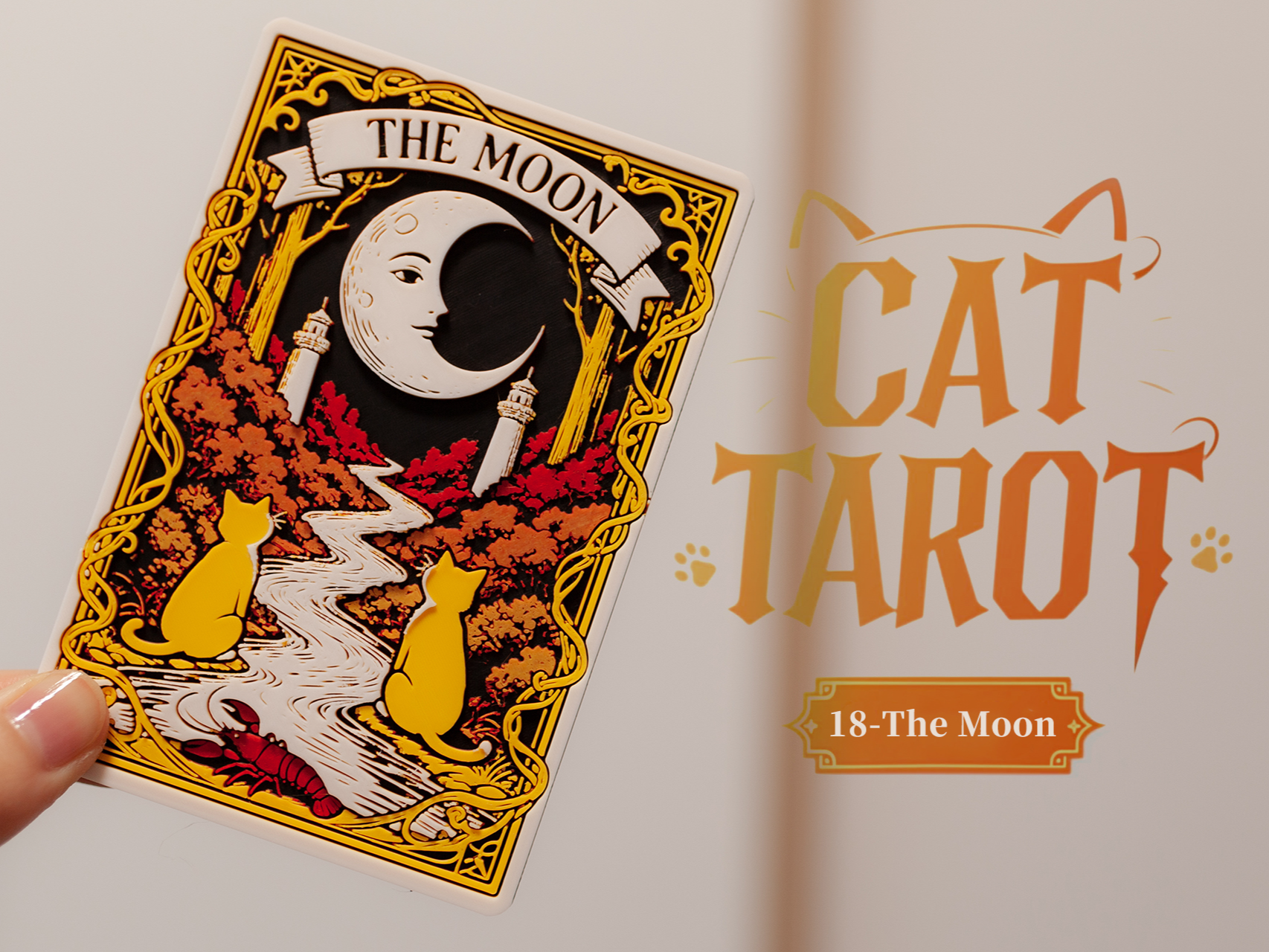 Cat tarot-18-The Moon