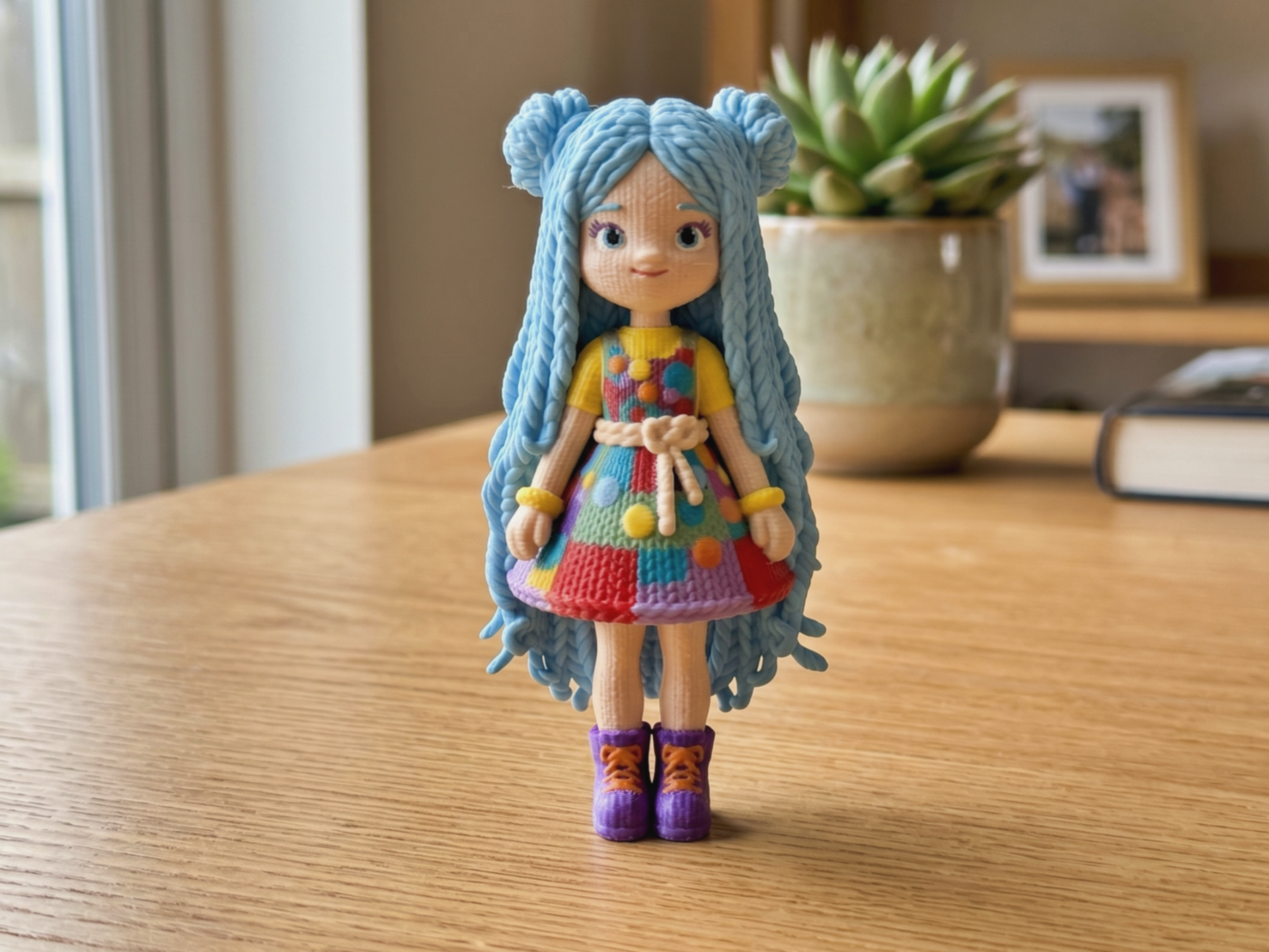 Super Cute Knitted Doll  | Colorful Dress Girl