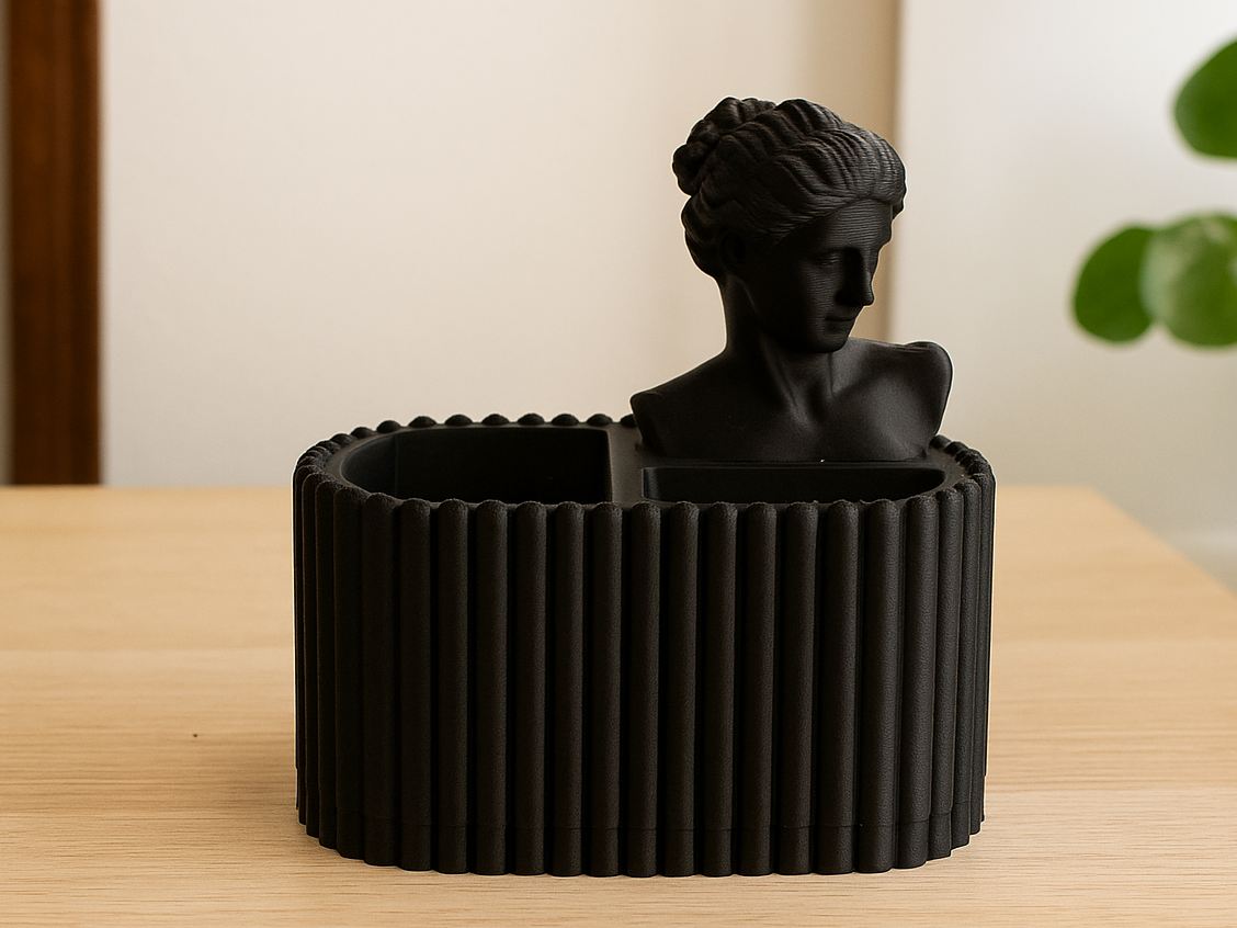 Antique Bust Desk Organizer – Sculptural Holder