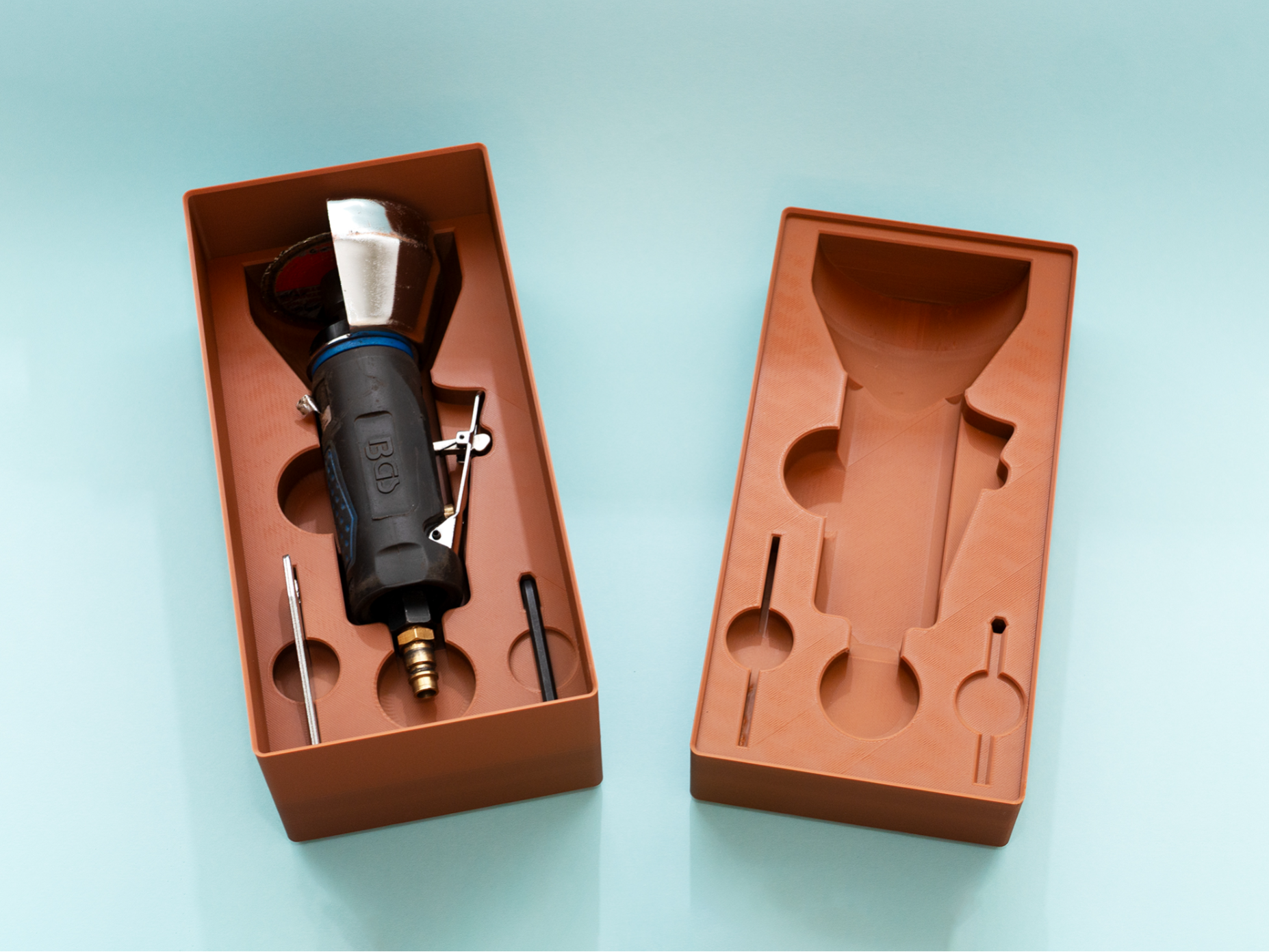 Gridfinity Holder for 75mm Pneumatic Cut-Off Tool