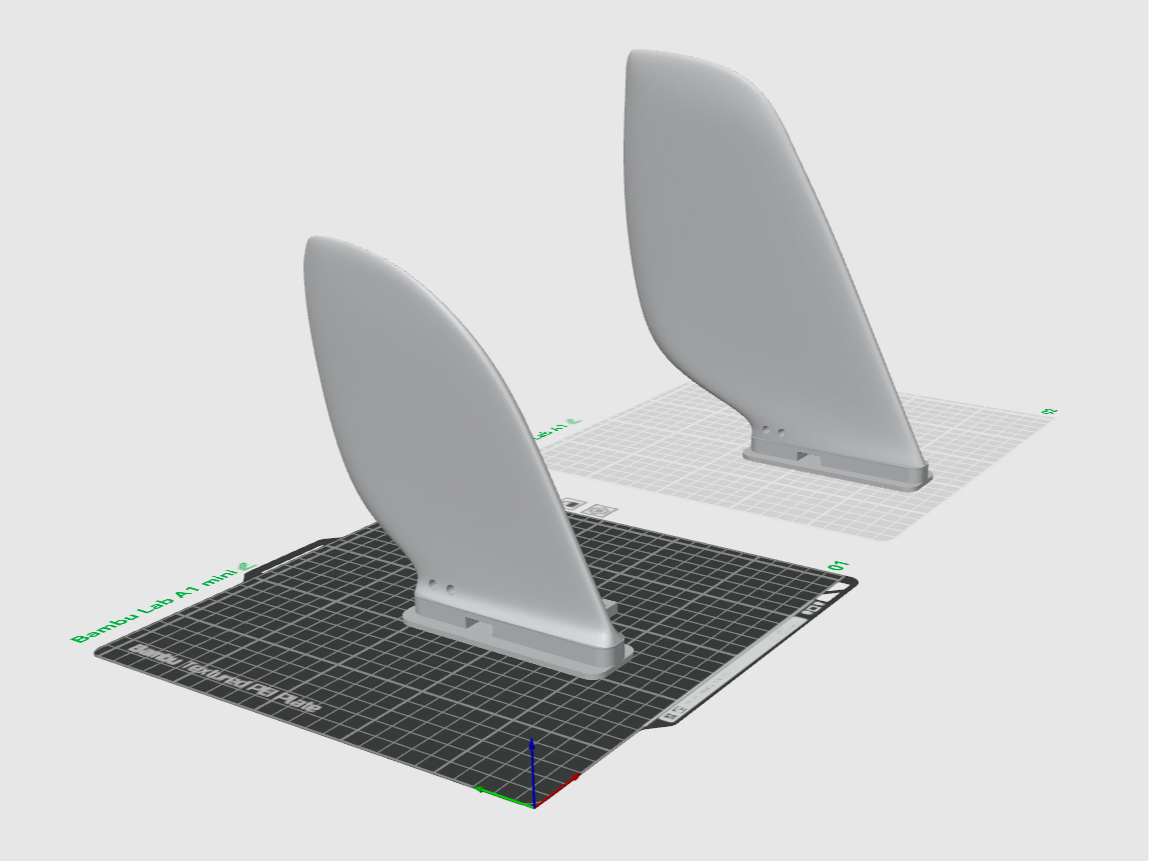 SUP fin - Decathlon "Itiwit" A1 mini compatible V2