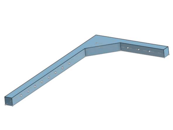 right angle with holes for nails