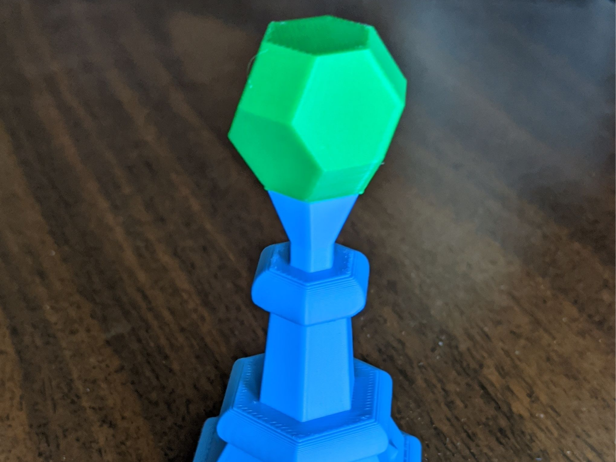 Hex pawn with truncated octahedral top ball
