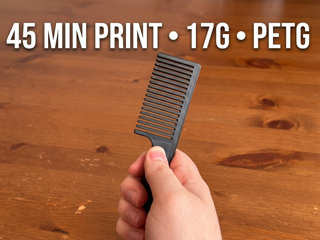 Portable Hair Comb with Handle, For Thick Hair