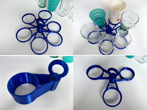 Foldable beverage cup holder (2–6 cups)