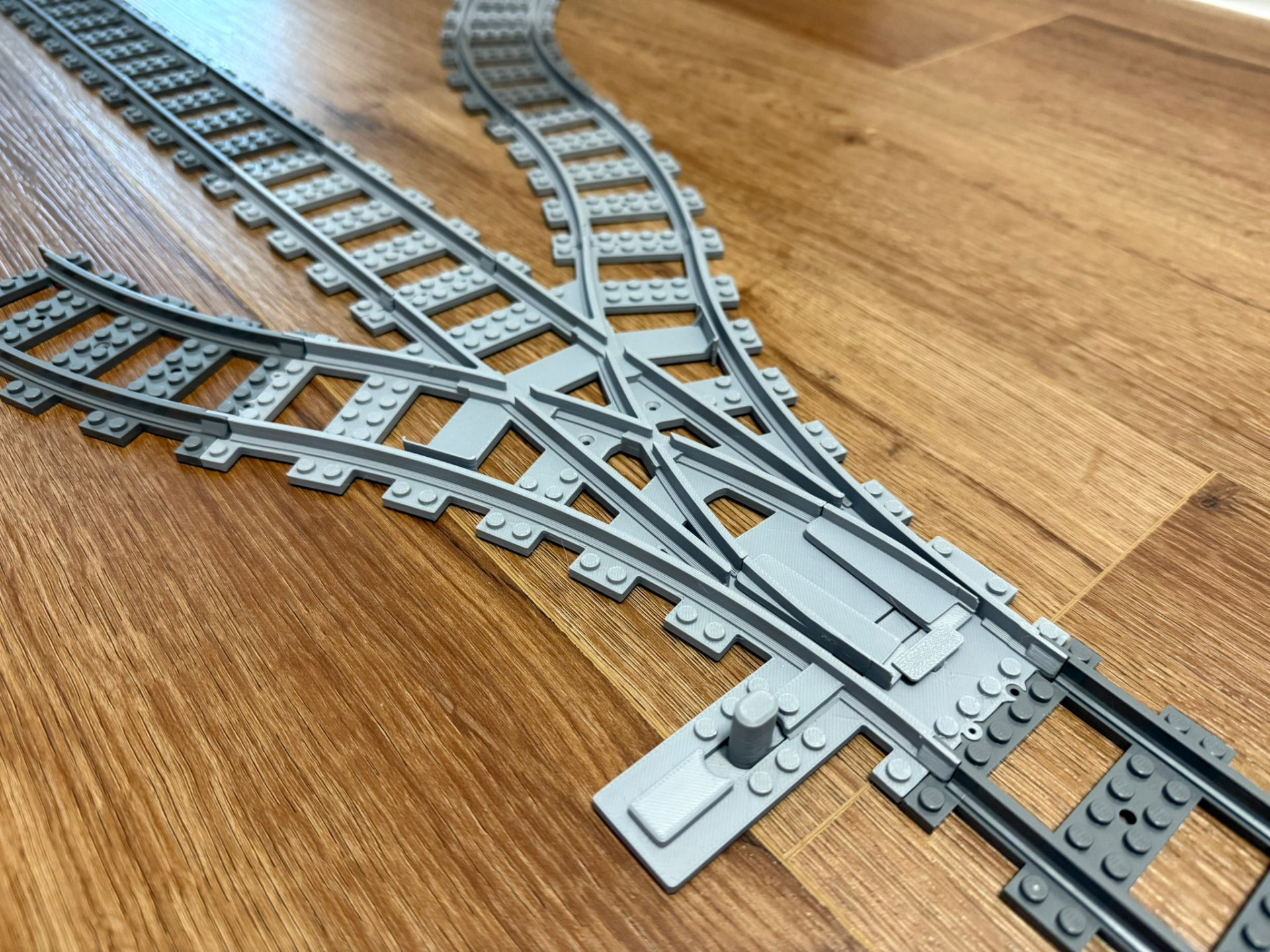 Building brick Train Track 3 way Switch