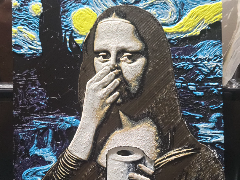 stinky mona lisa painting