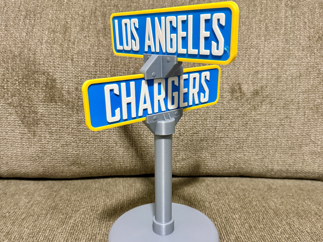 Los Angeles Chargers street sign