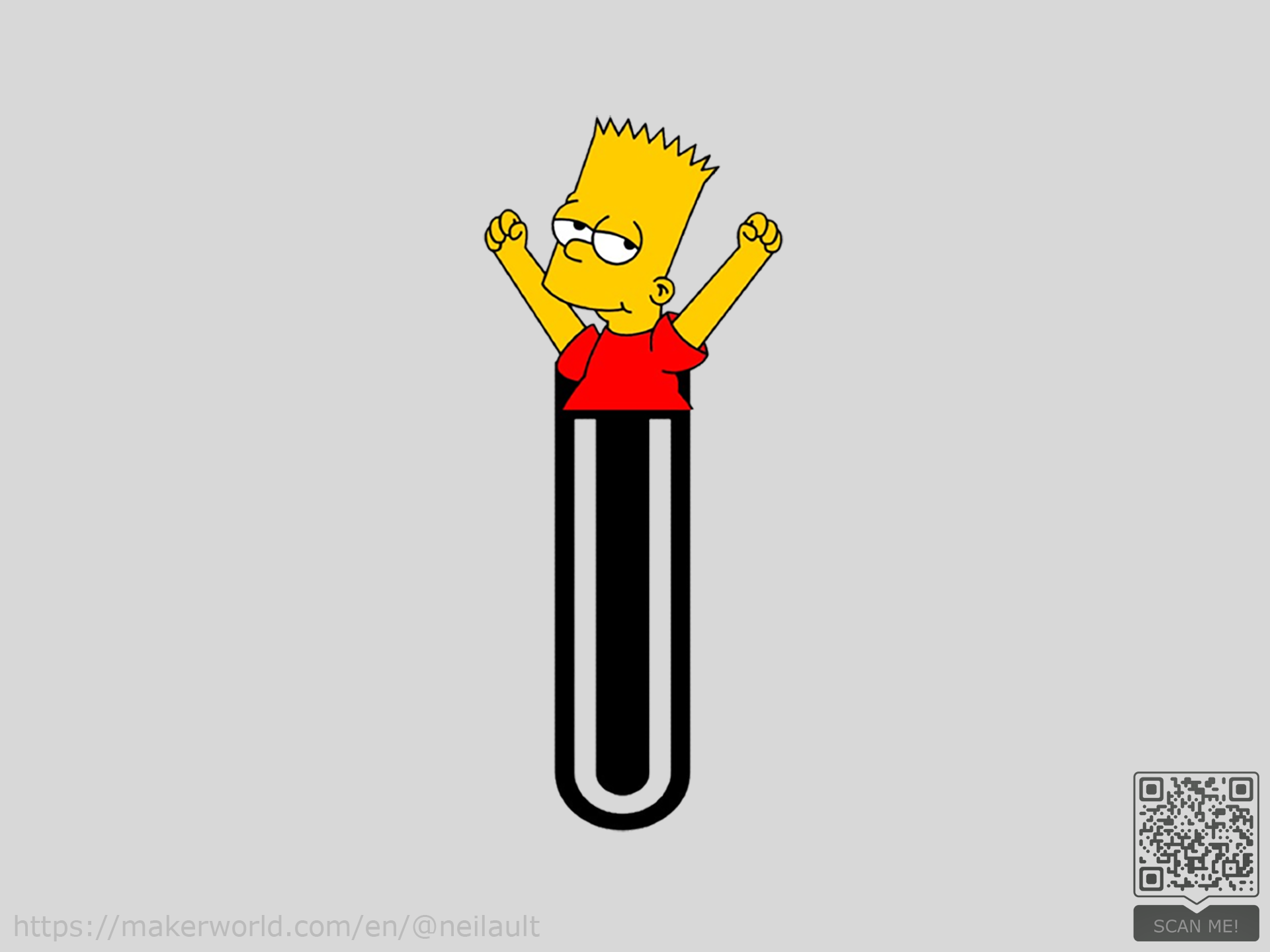 Bart Simpson Bookmark