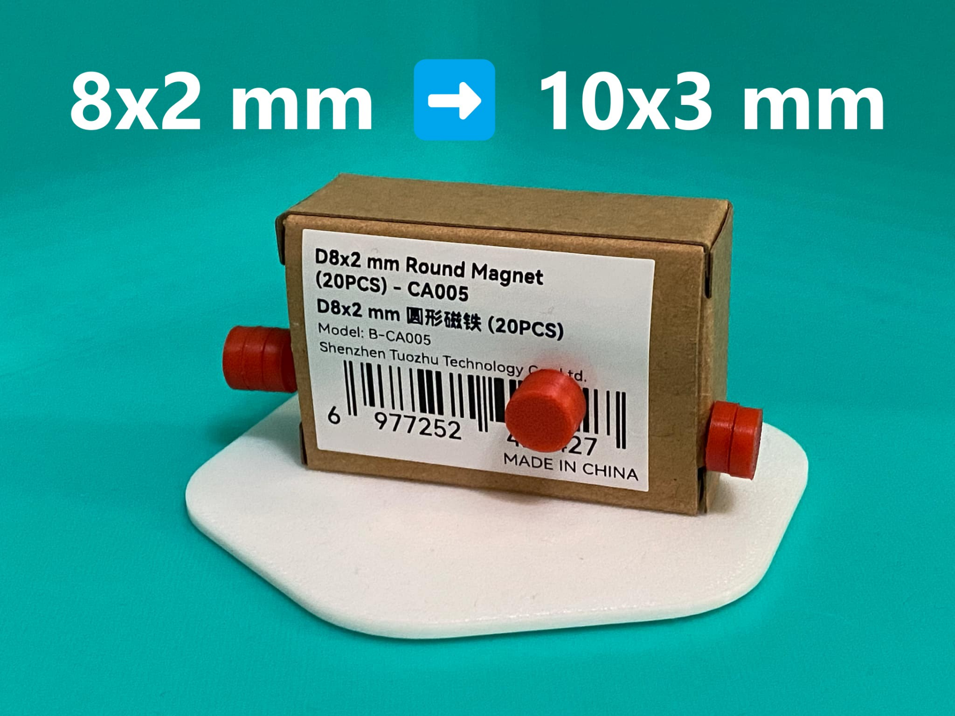 8x2 to 10x3 Round Magnet Adapter
