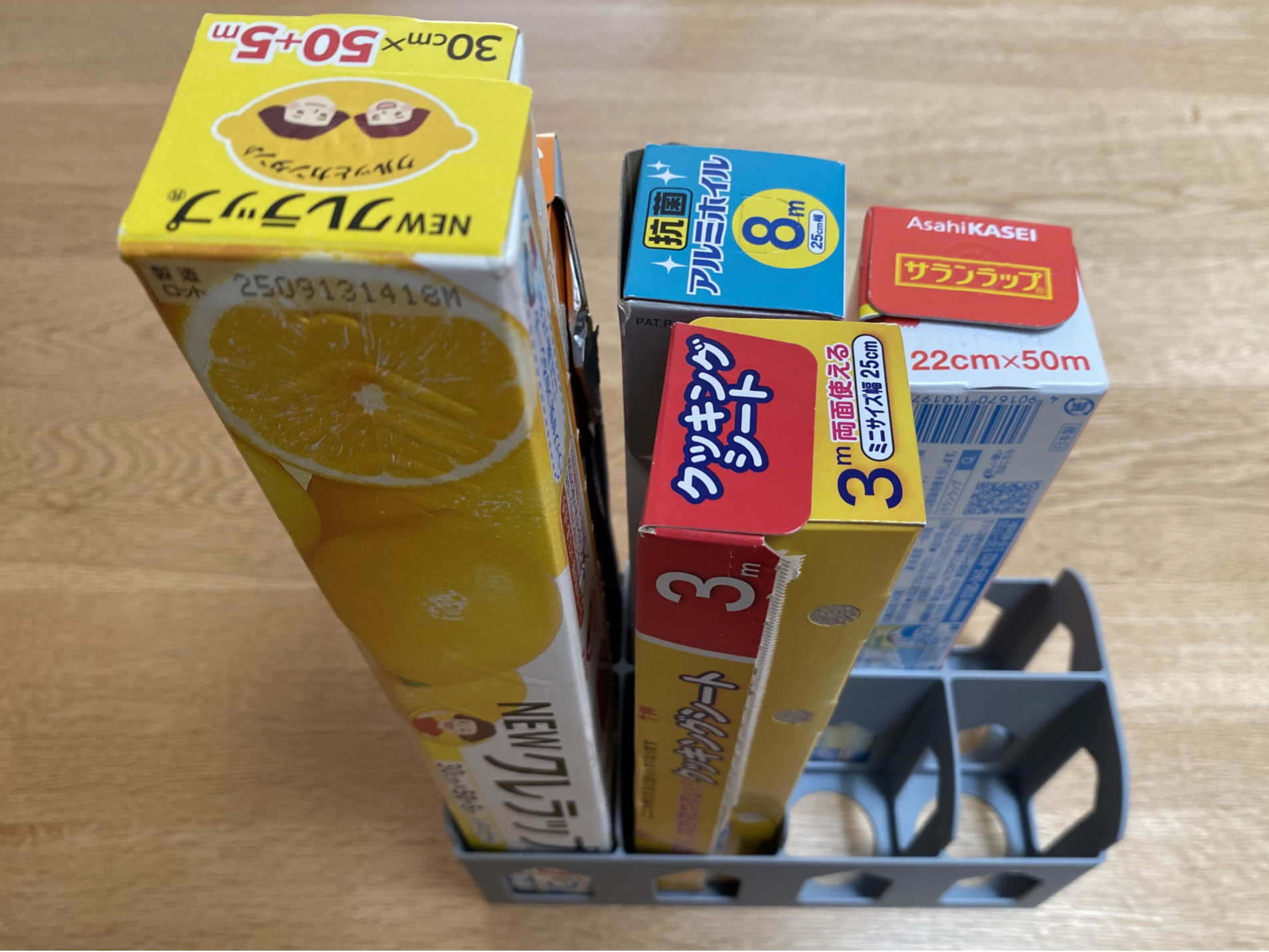 Kitchen Wrap Organizer (47mm / 8 slots) - ラップ立て