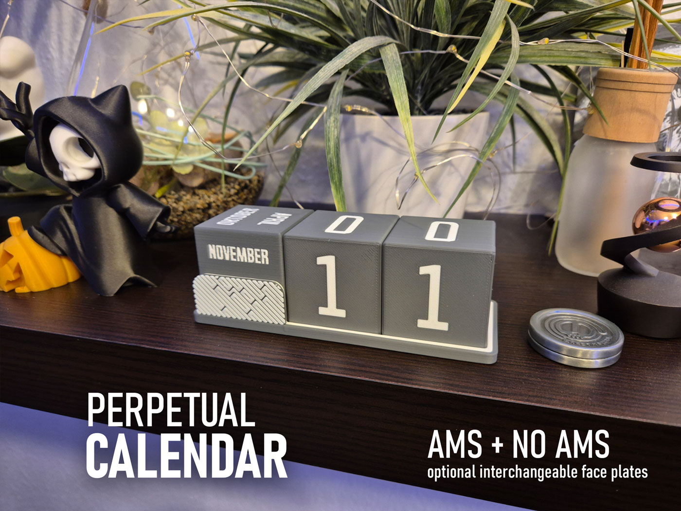 Perpetual Calendar - opt. face plates NO AMS + AMS