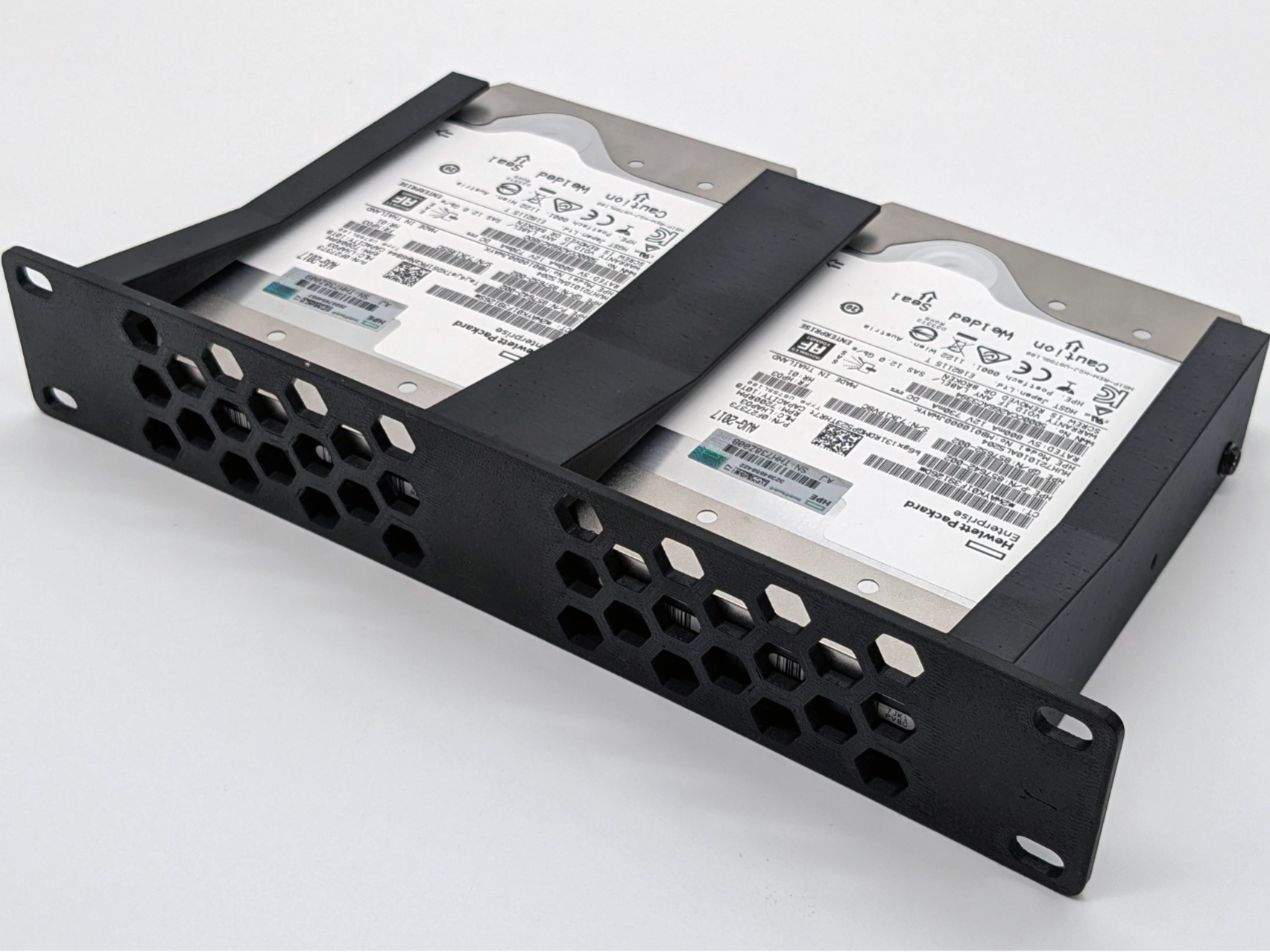 10 Inch Rack 1U 2x 3.5 HDD Mount