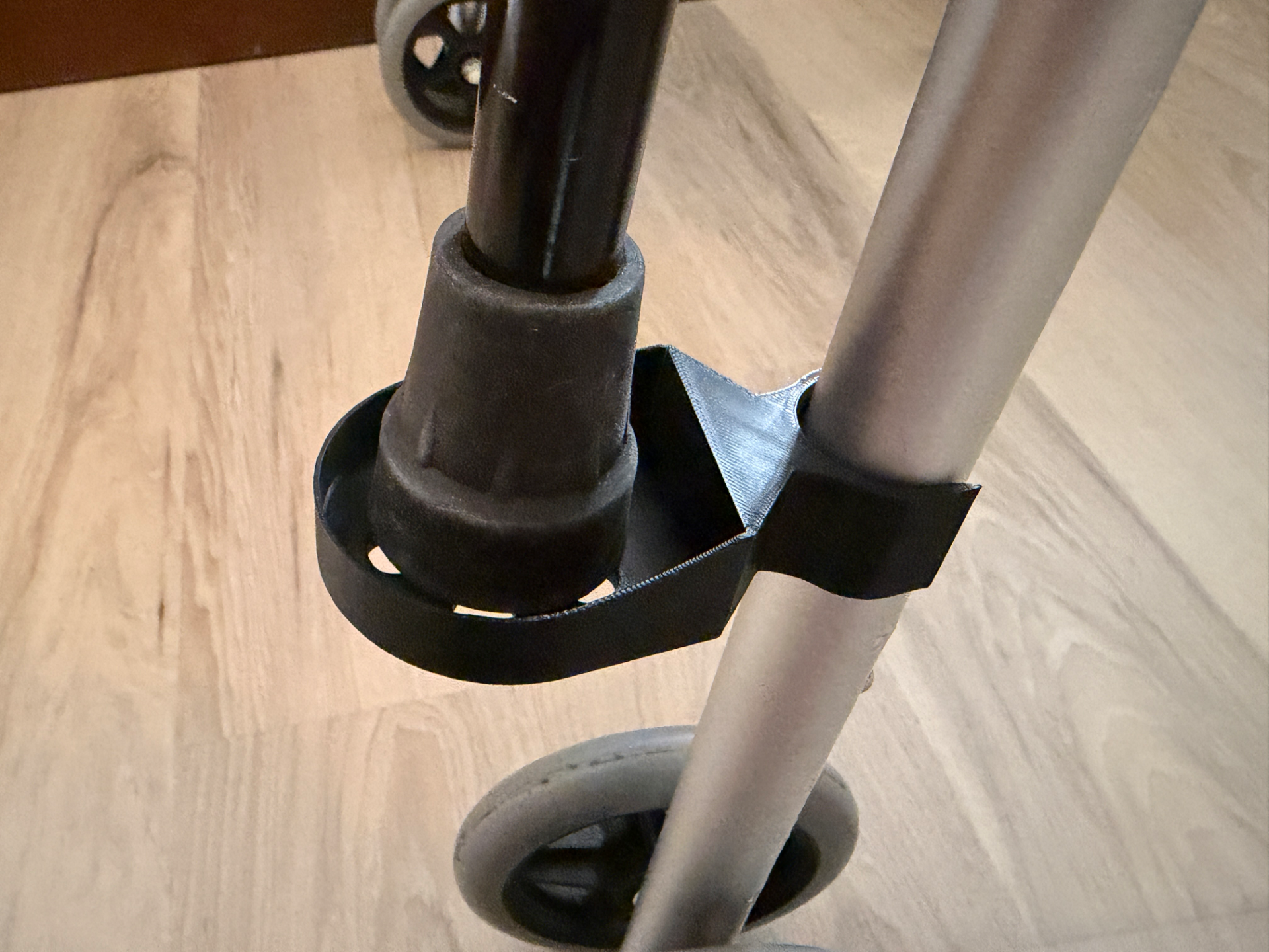 Cane Holder with clip on base for Walker