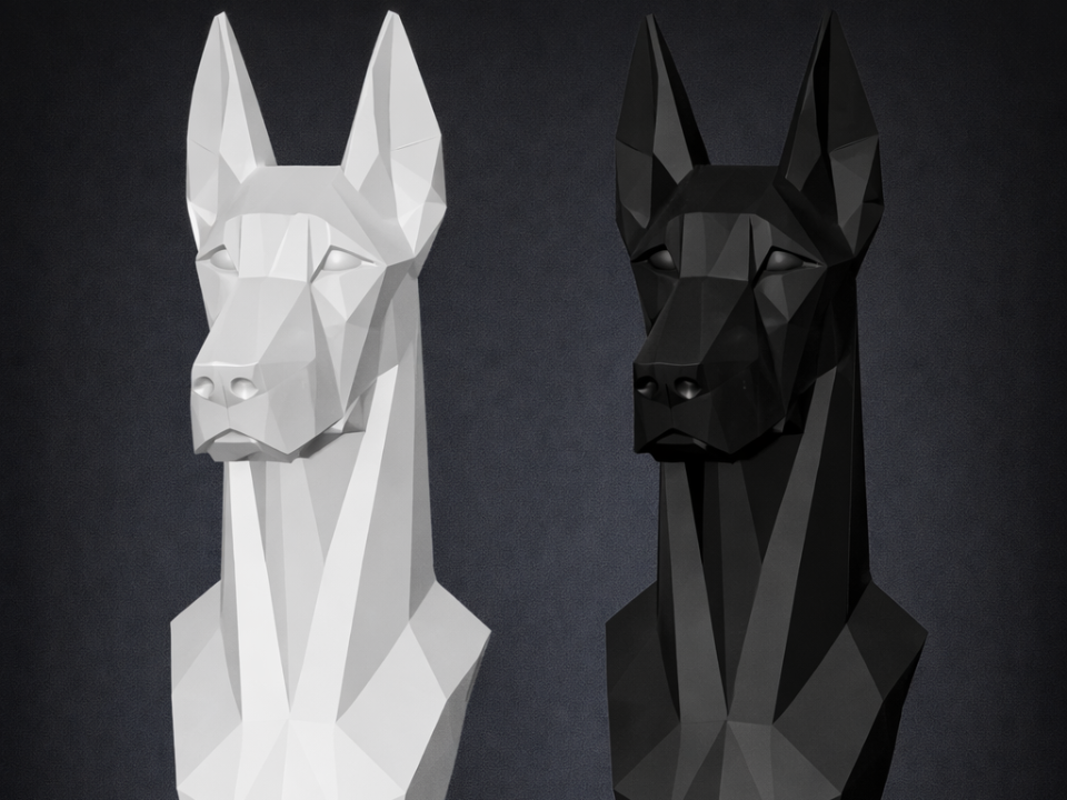 Geometric Bust - Egyptian Pharaoh Hound