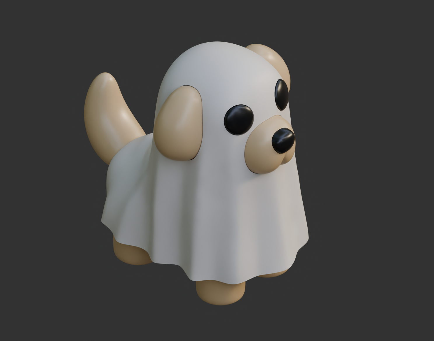Cute Halloween Ghost Dog