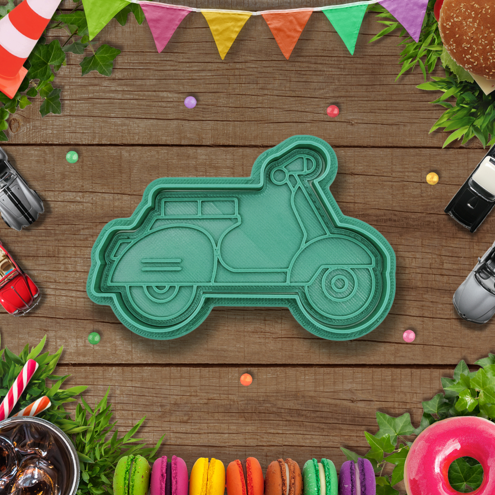 Motobike Vespa cookie cutter / stamp