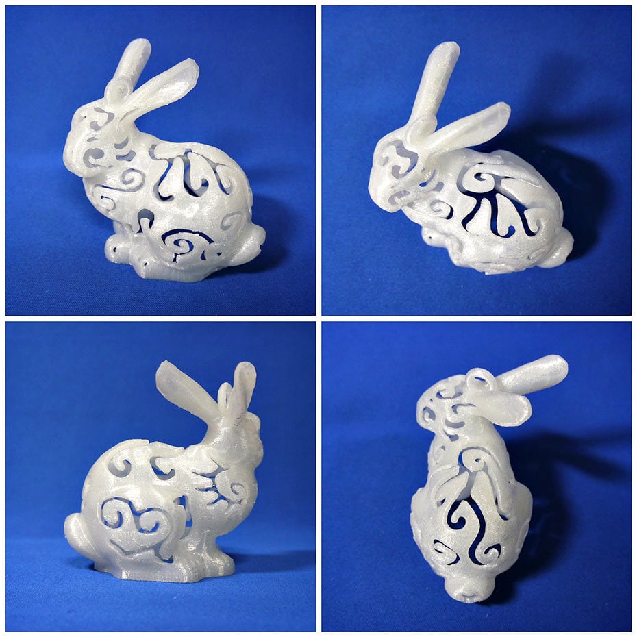 Bunny Lamps carved