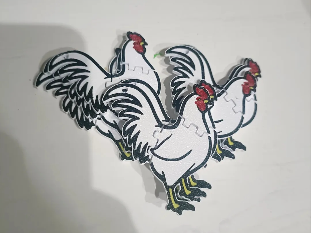 portachiavi gallina snodato