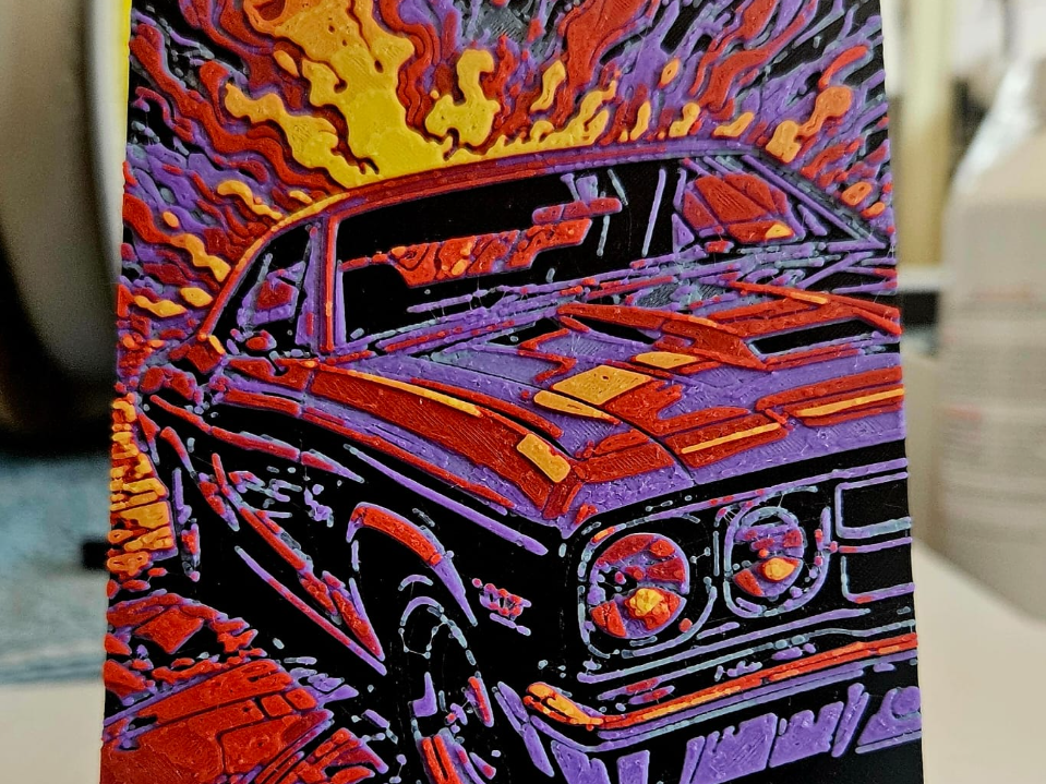 Car comic style