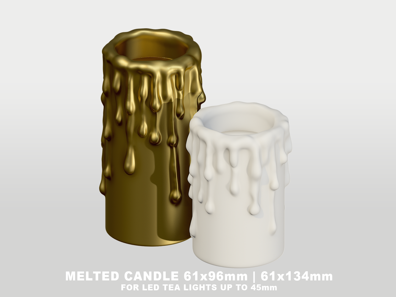 Melted Christmas Candle for LED Tea lights