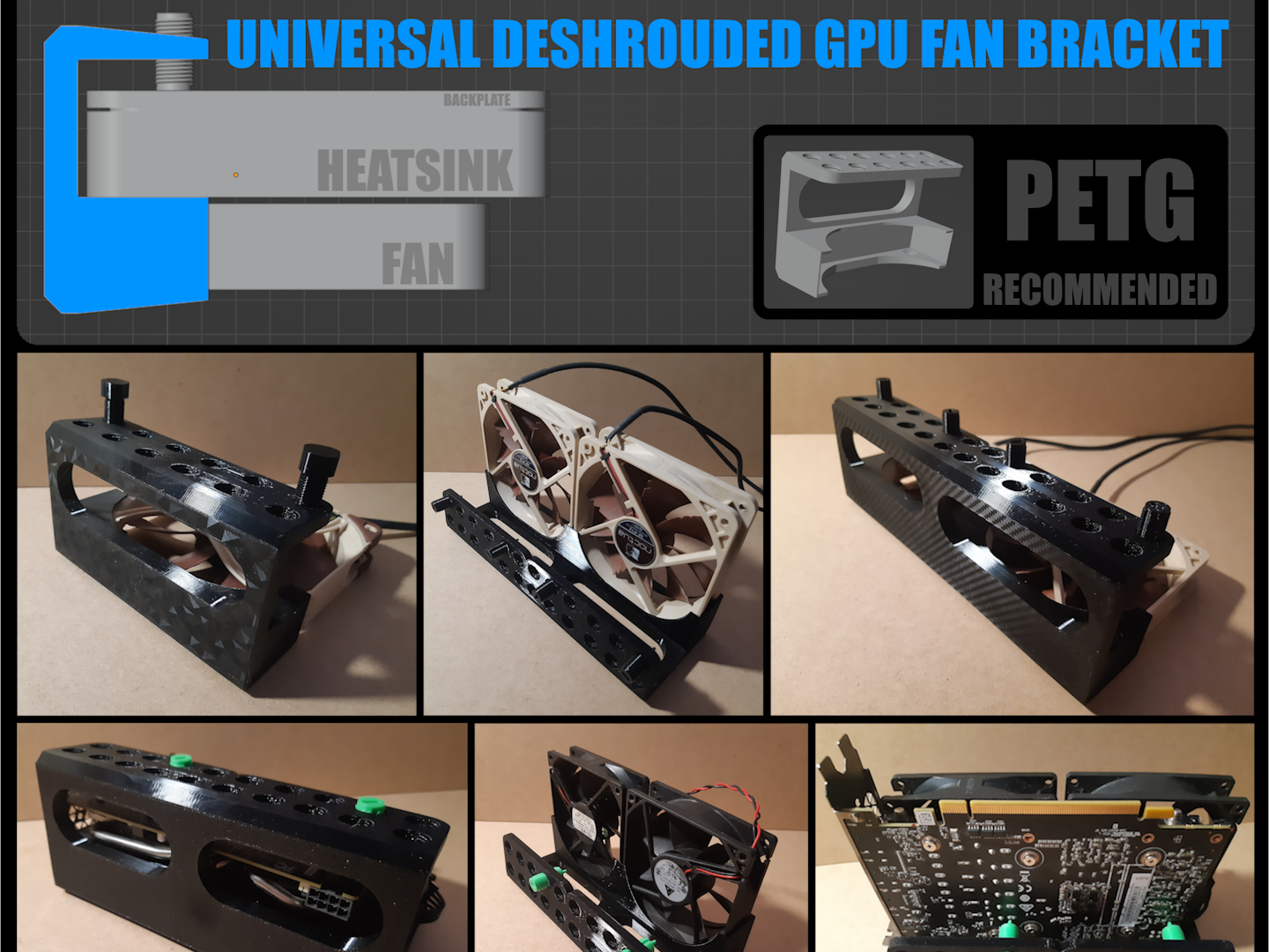 Universal GPU Fan Deshroud Bracket