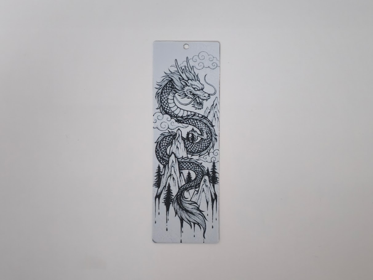 Dragon in Mountains Art Bookmark