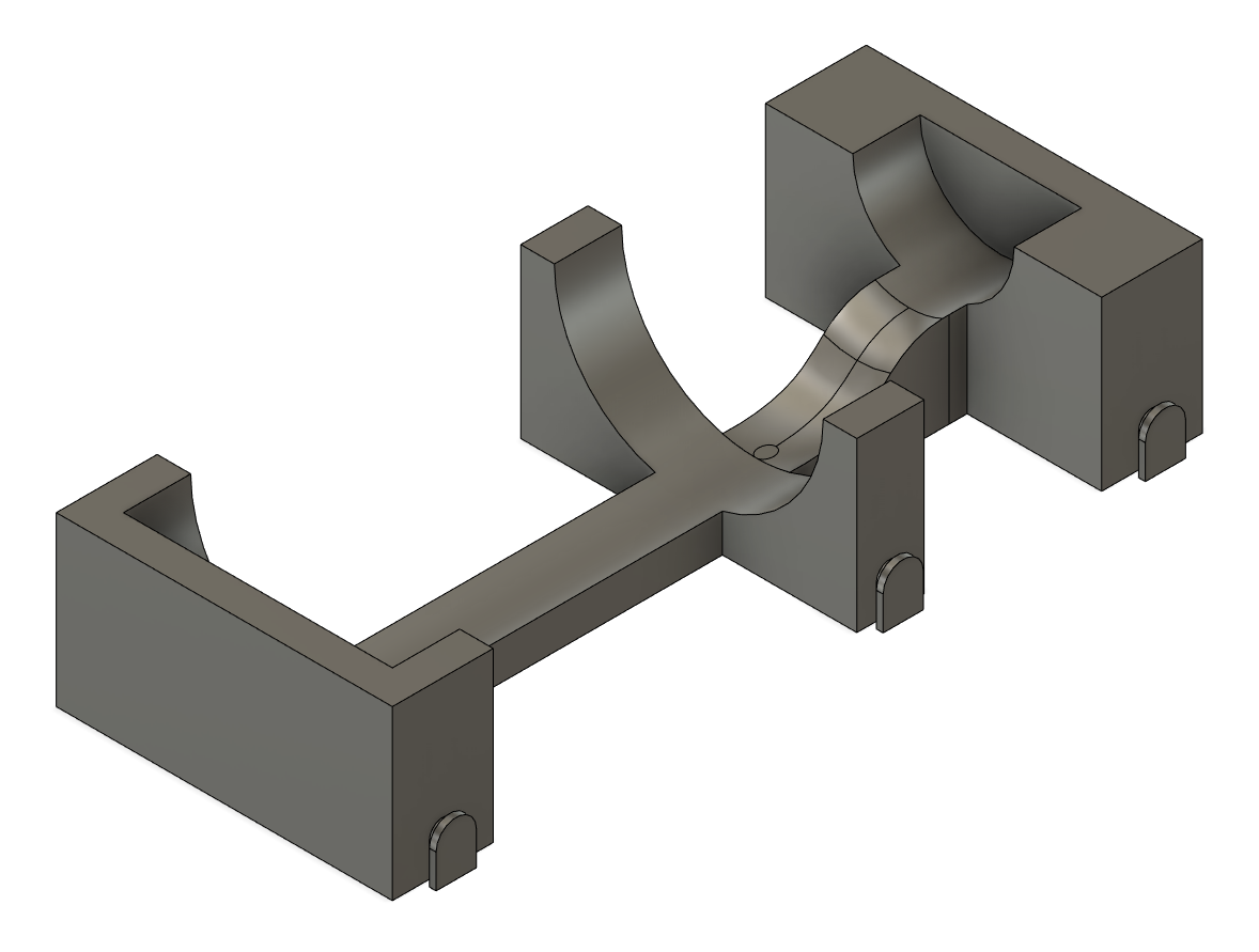 Stackable holder for 100ml aluminium bottles for batch laser engraving
