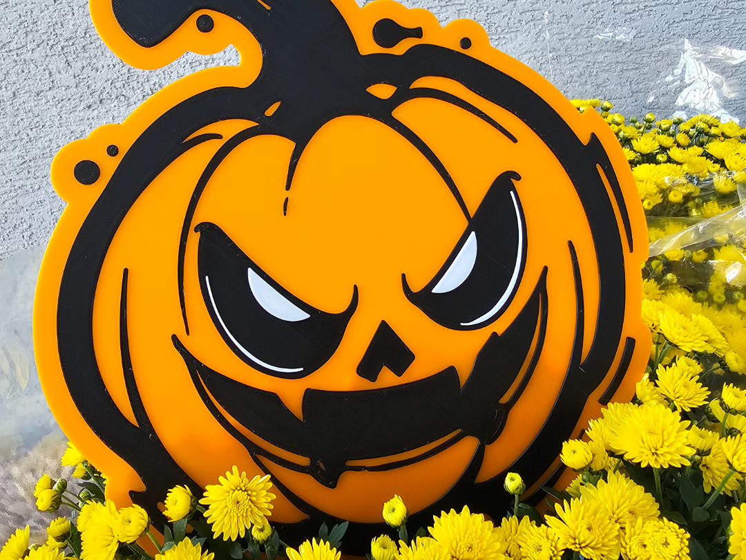 Angry pumpkin decoration 24cm