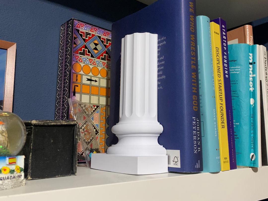 Greek Pillar Bookend with Brim