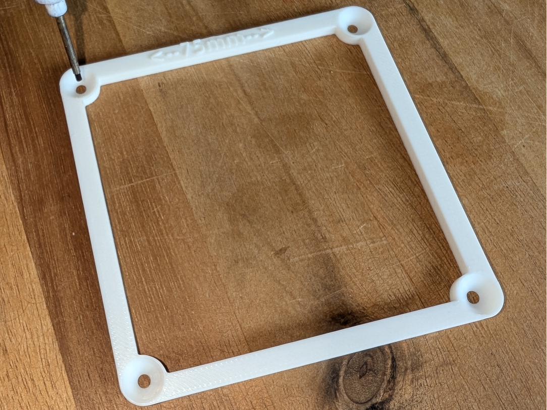 VESA 75mm drill hole template