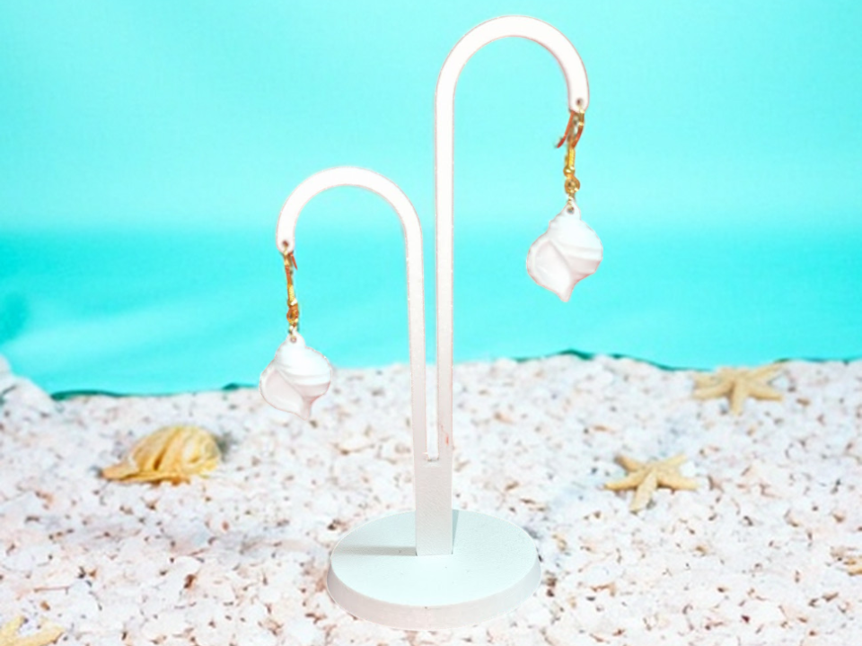 Spiral shell earrings