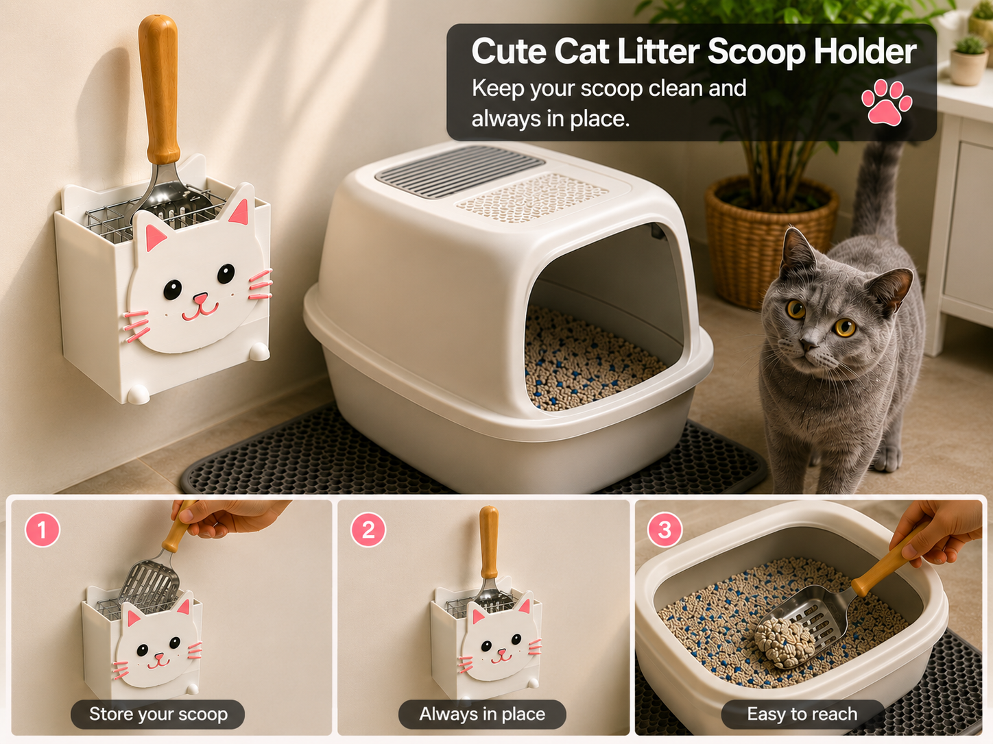 Cat litter organizer