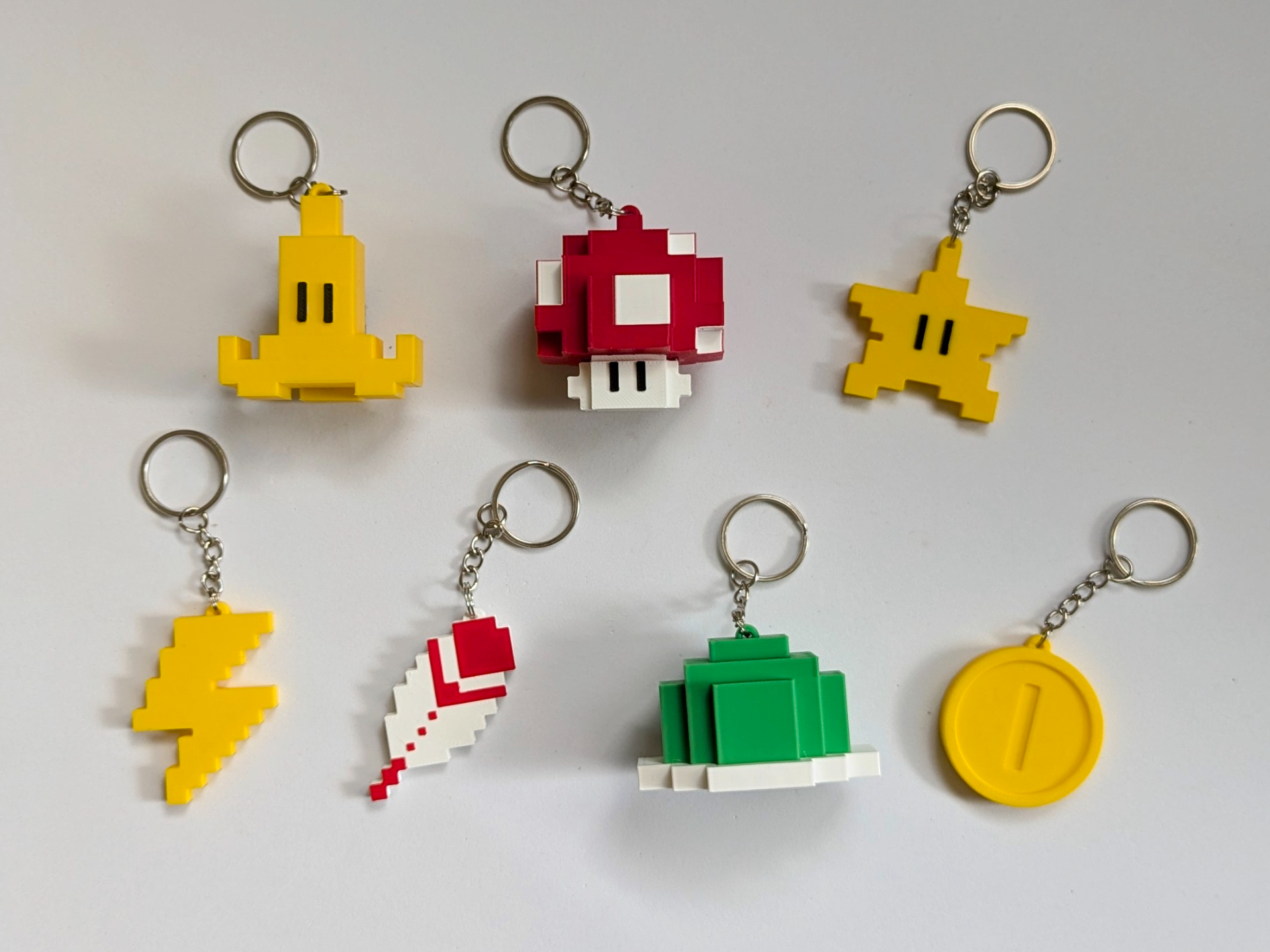 Super Mario Kart 1992 Keychains | Power ups